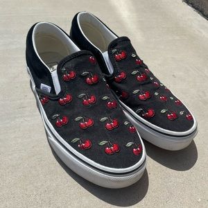 Custom Cherry Slip-On Vans